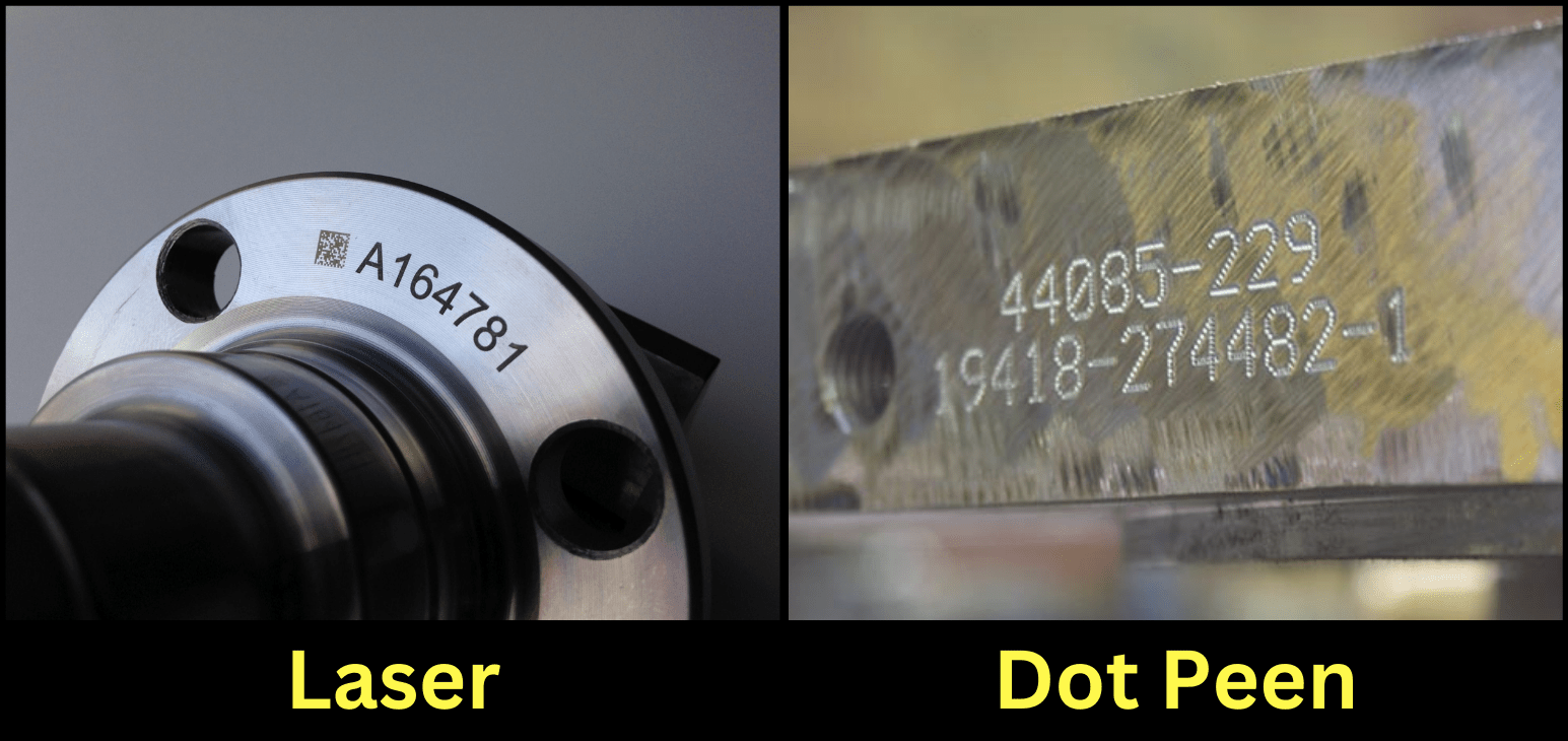 laser vs dot peen markings